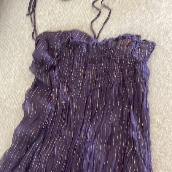 New By Miss Me Purple silk handkerchief dress - Picture 8 of 9